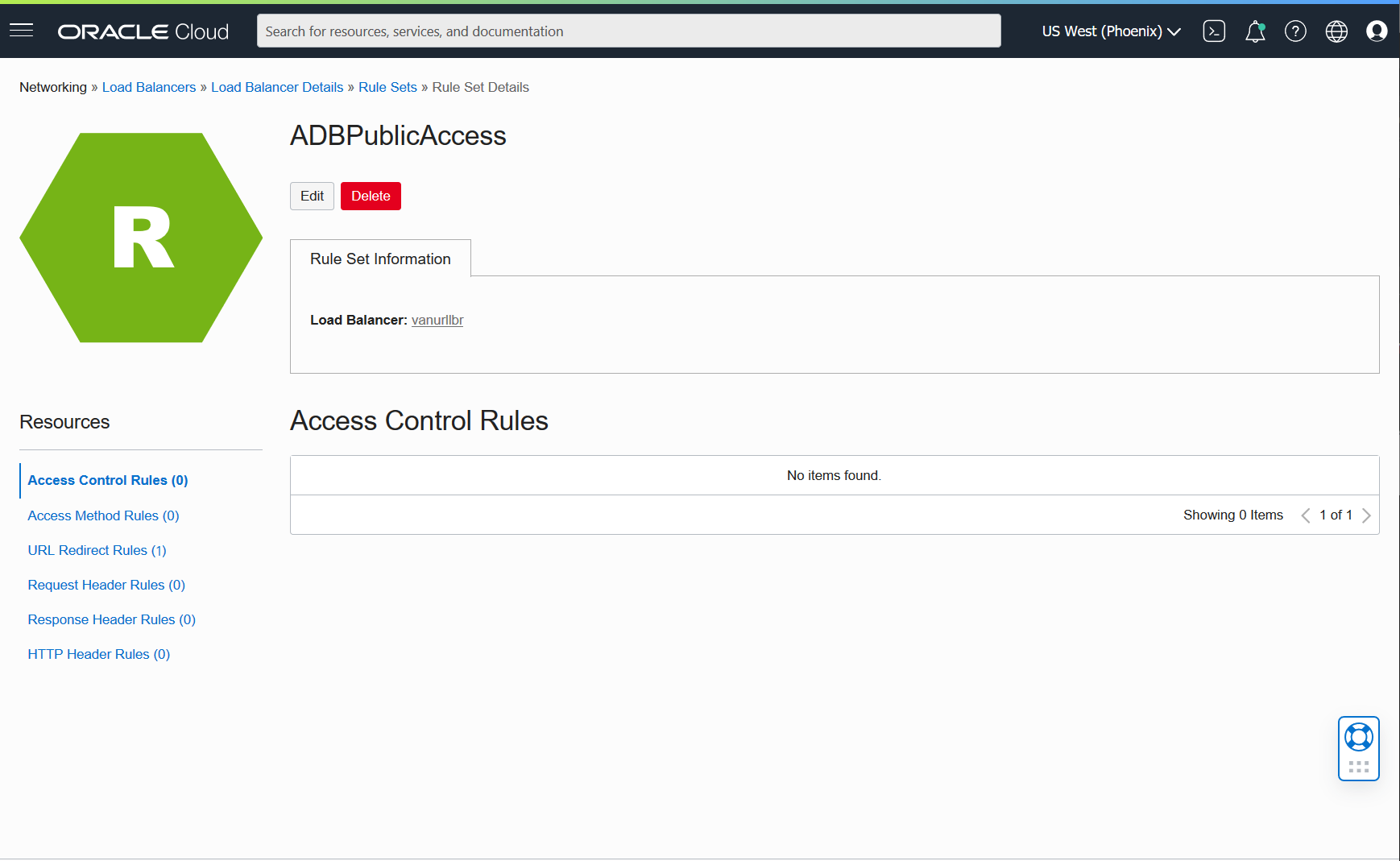 Rule Set Details Page