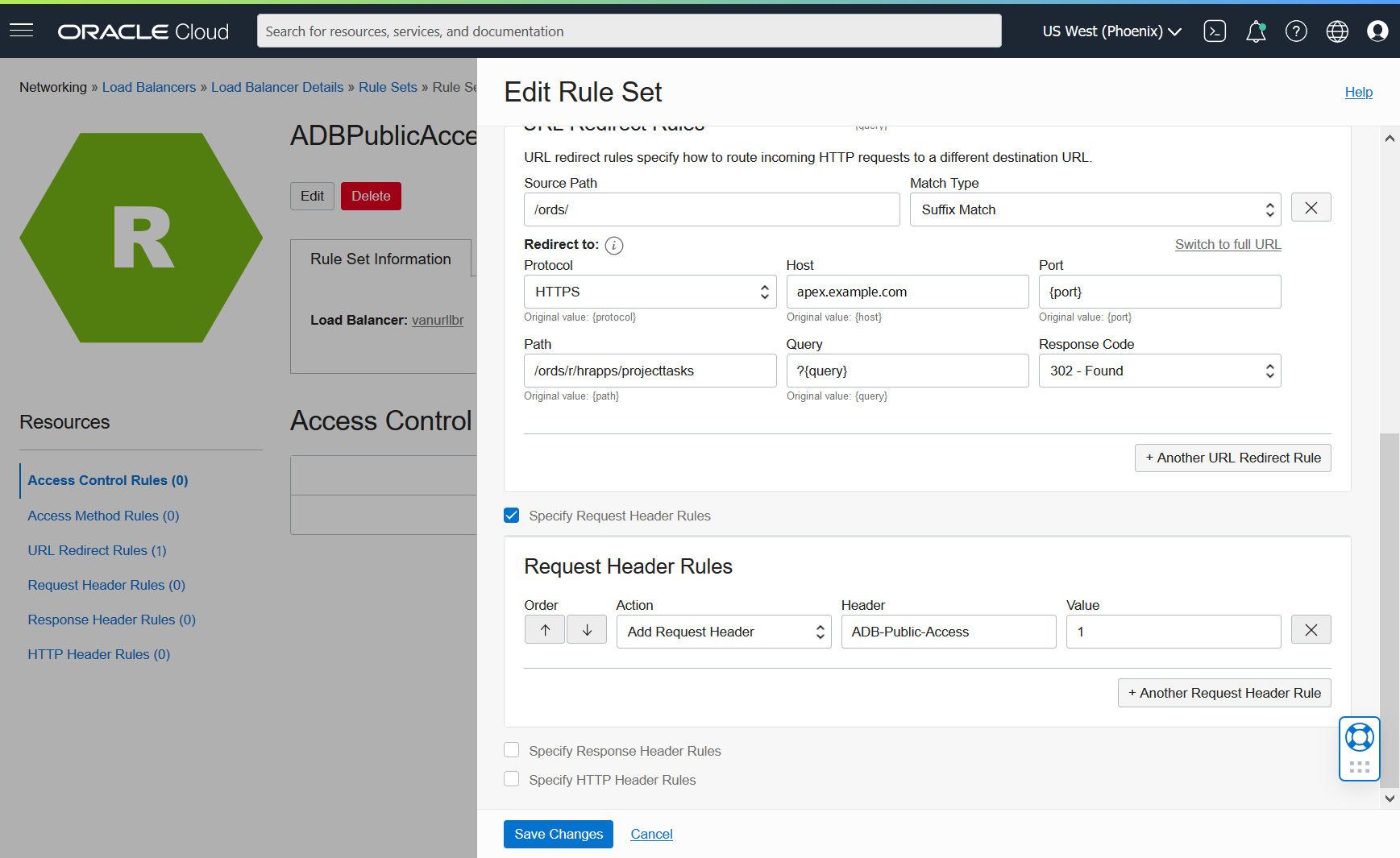 Edit Rule Set Dialog