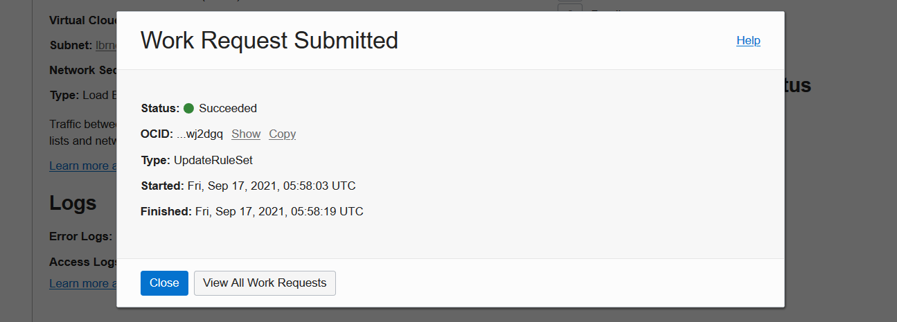 Rule Set Work Request