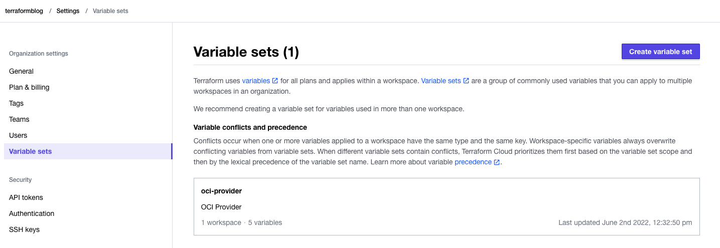 Completed Variable Set