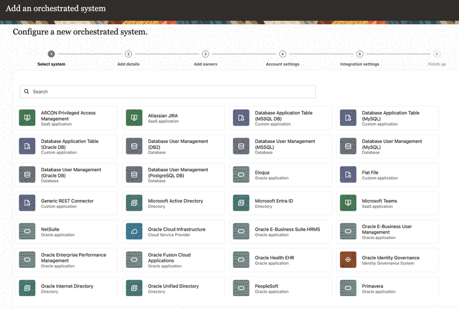 Setting up a native system integration in Oracle Access Governance.