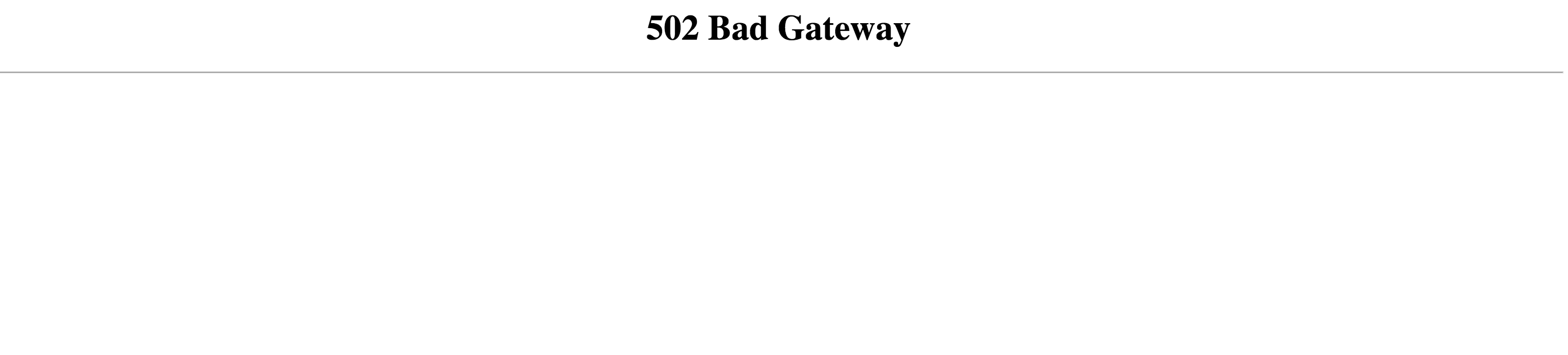 Bad Gateway
