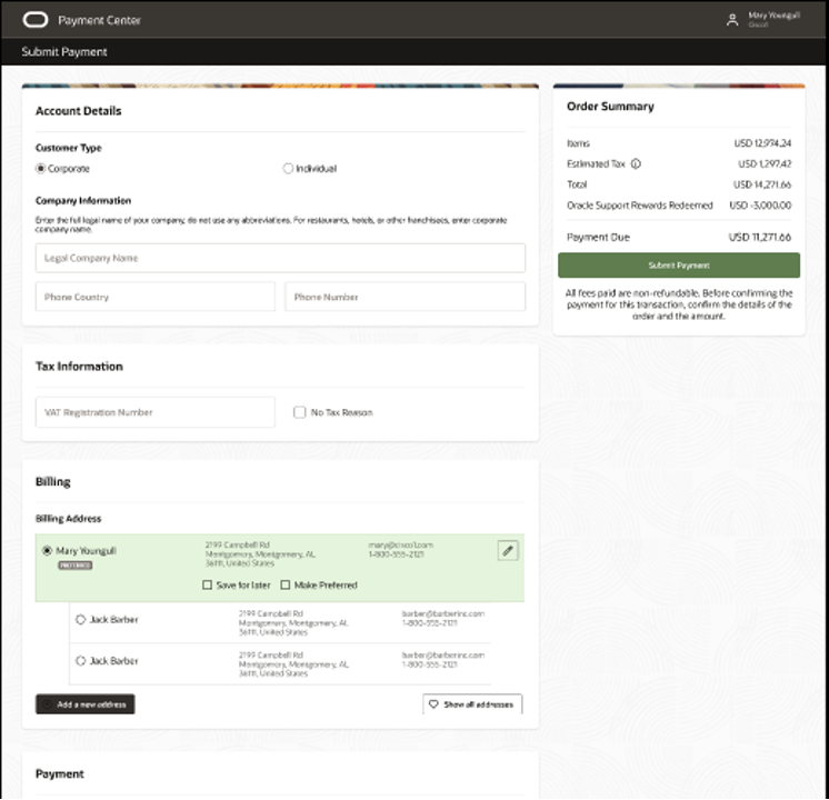 A screenshot of the check-out window without account details, billing address, and order summary.