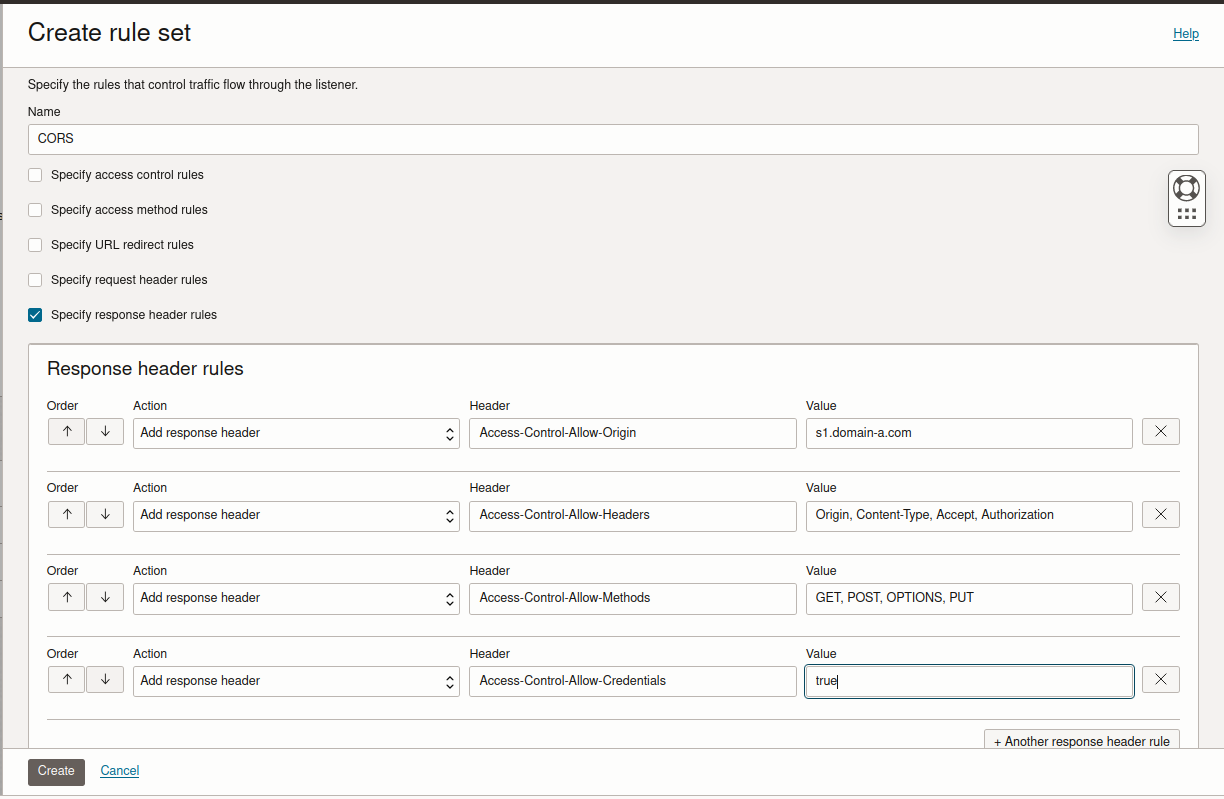 A screenshot of the Edit Rule Set page.