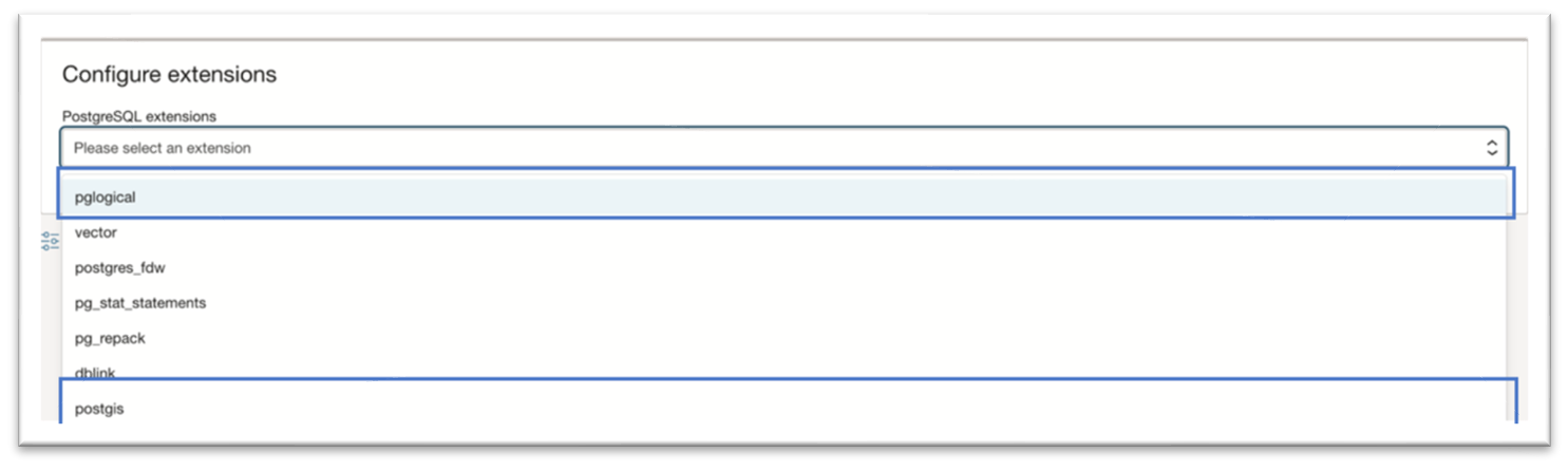 View pglogical and PostGIS, among other extensions