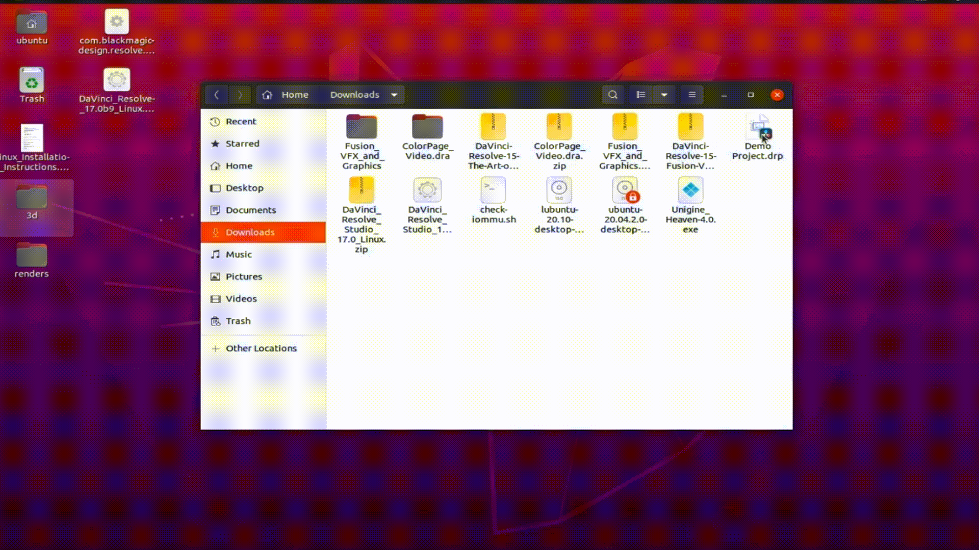 A gif of the process of color-correcting and playing the video.