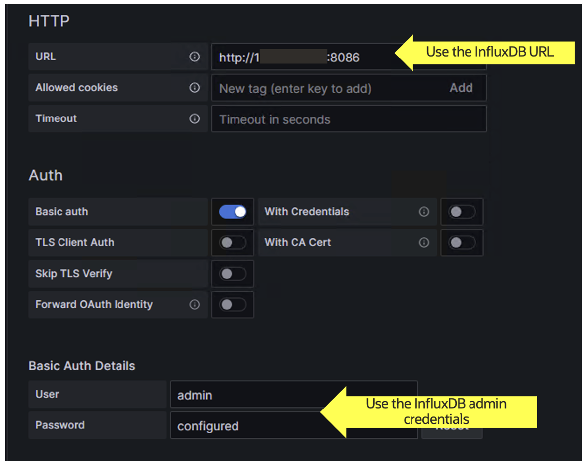 InfluxDB data source.