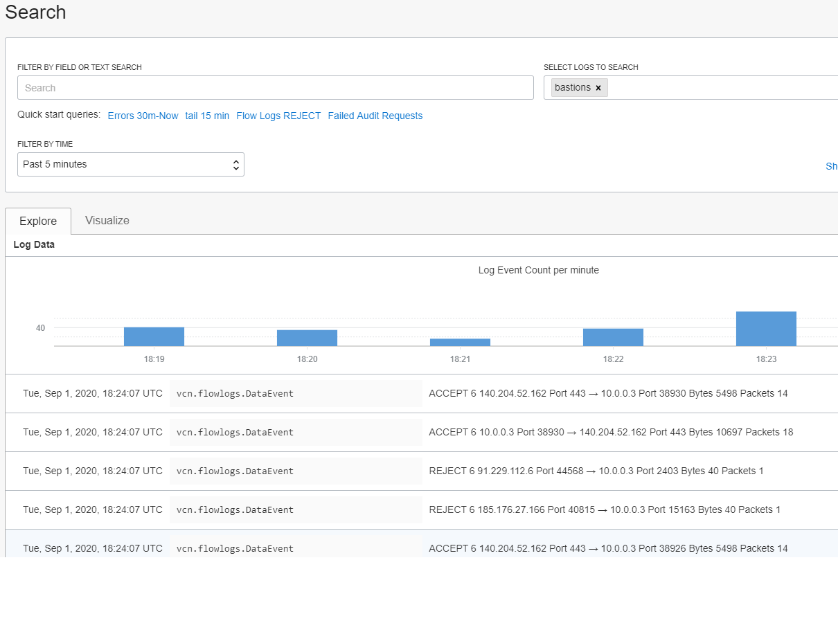 A screenshot of the Search window in the Console.