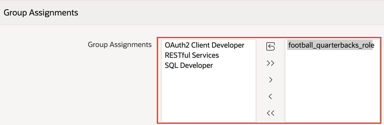 A screenshot of the User Groups screen with the Group Name filled in and outlined in red.