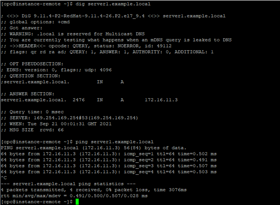 Figure 2: OCI to on-premises name server resolution