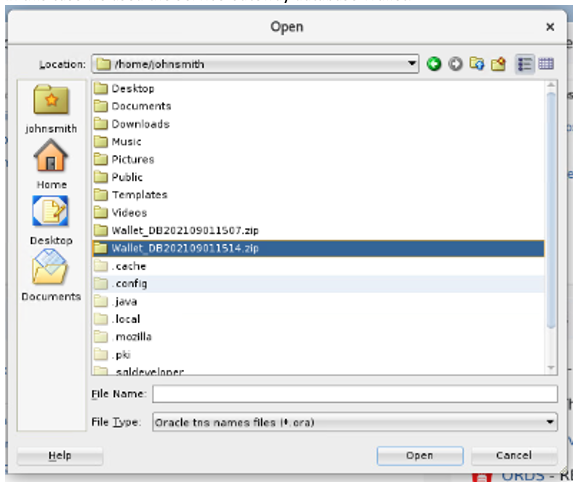 A screenshot of a browser window with the wallet zip file highlighted.