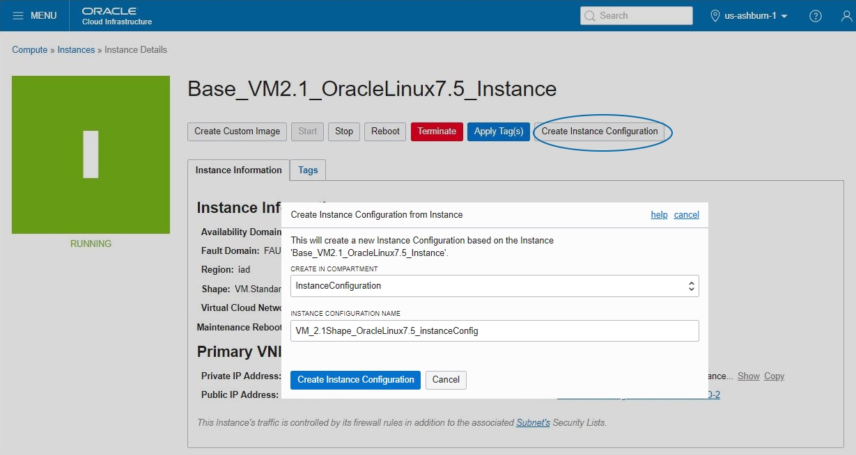 Create Instance Configuration