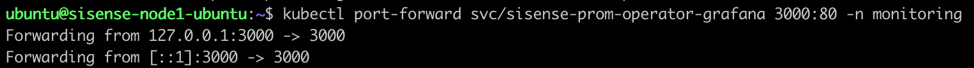 A screenshot that shows the command on the command line and the forwarding result.