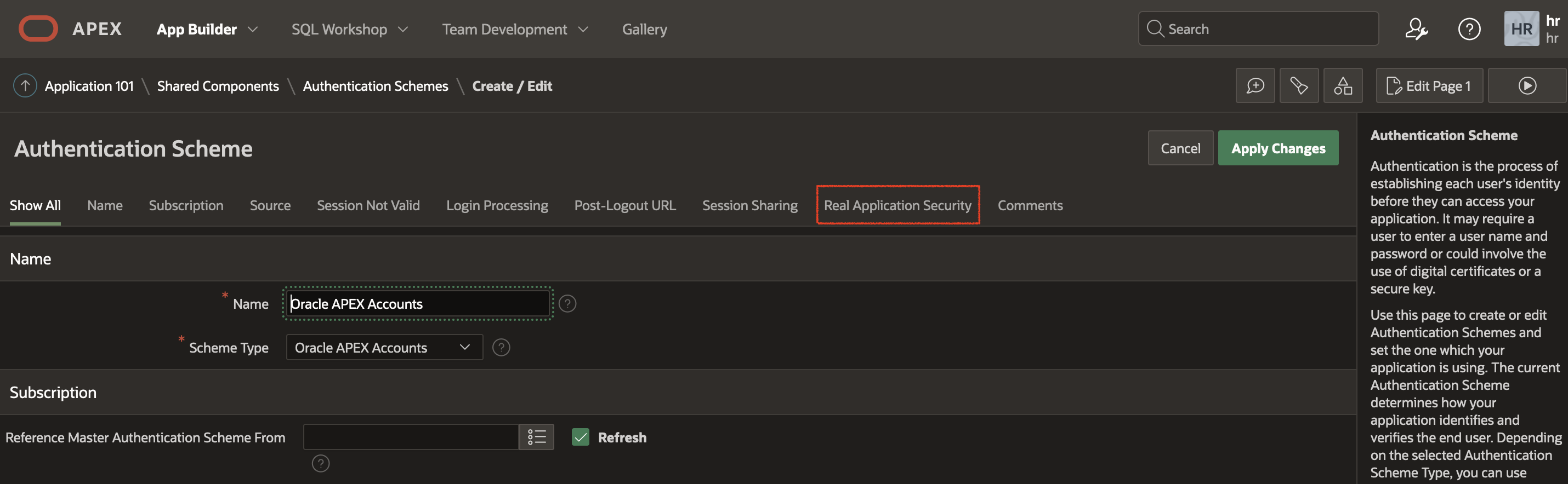Security enforcement in multi-tier applications using Oracle RAS