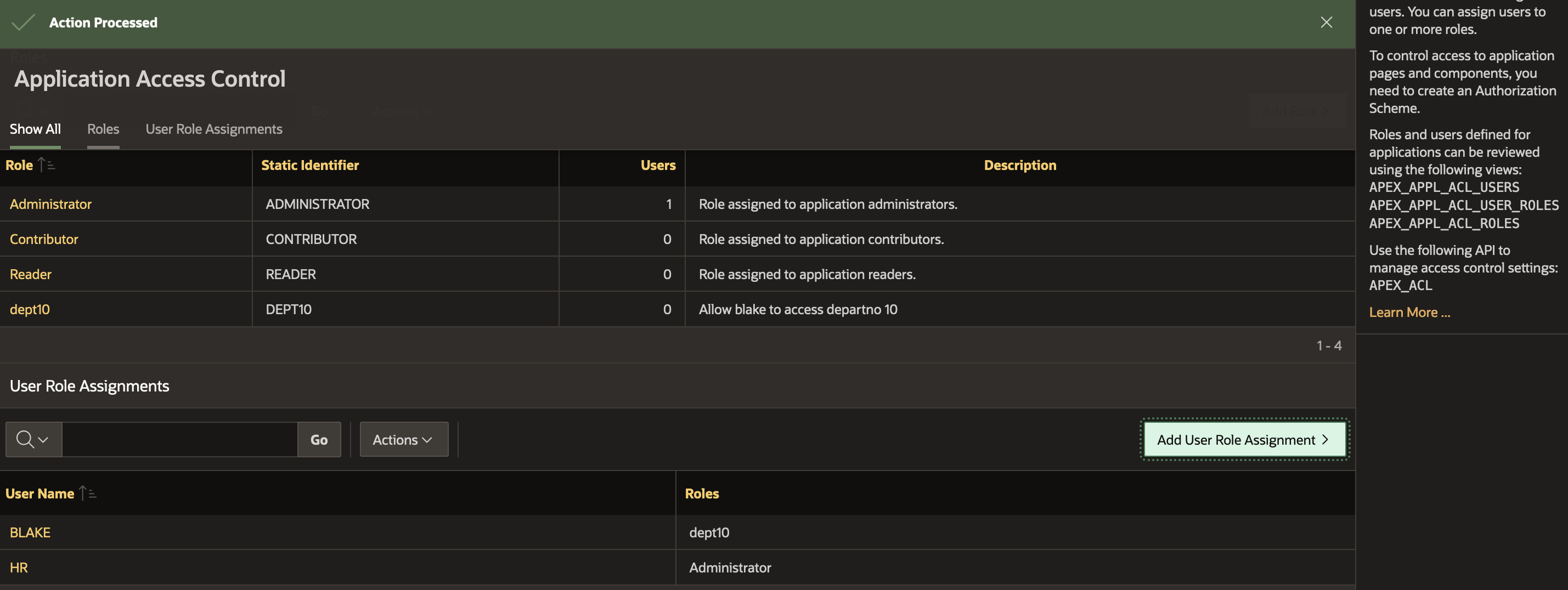 Security enforcement in multi-tier applications using Oracle RAS