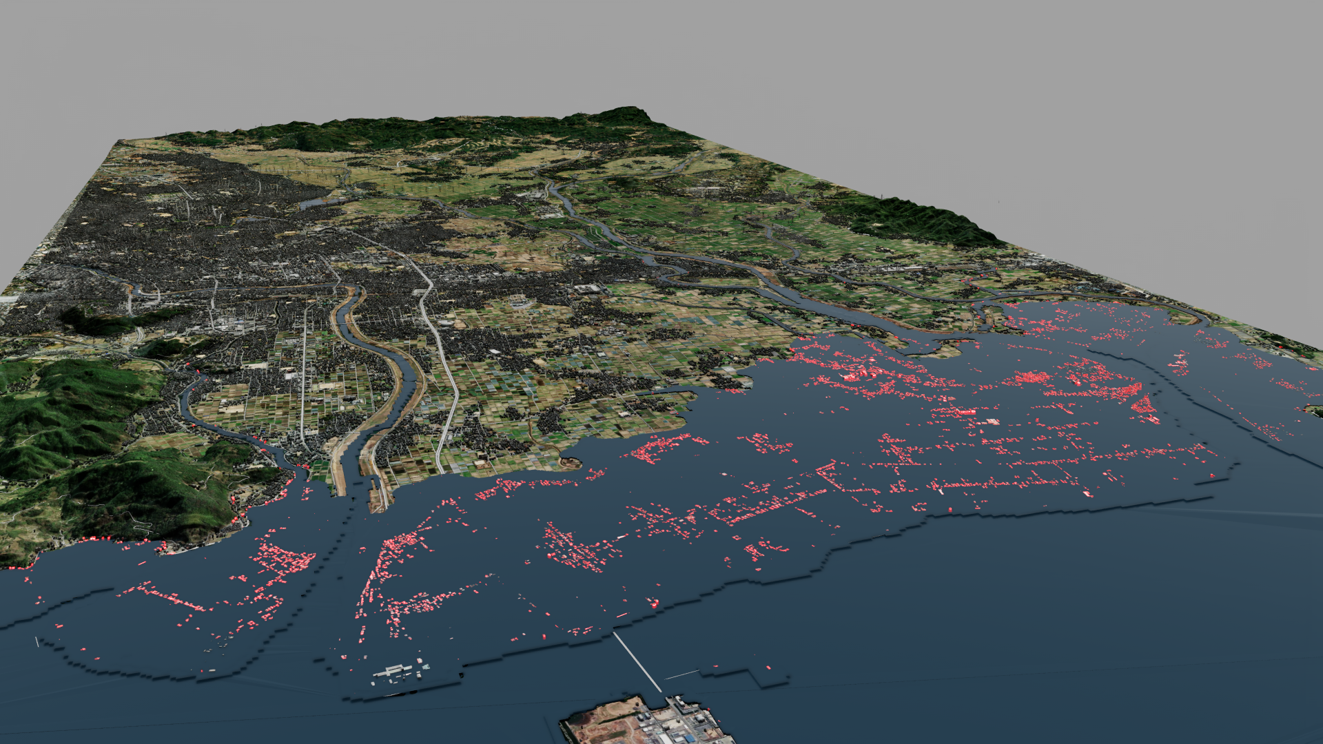 simulate sea level rise by 2150