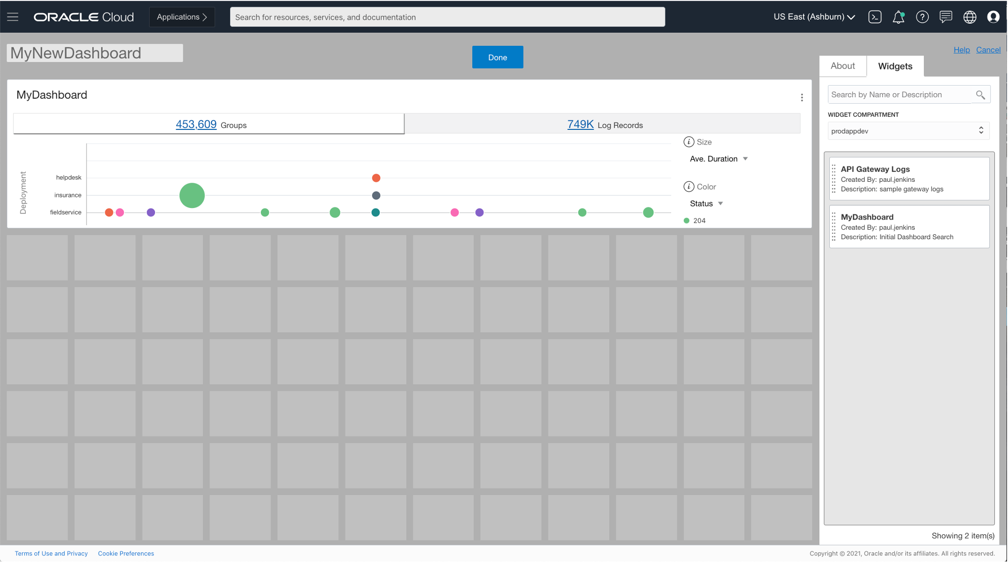 A screenshot of the edit mode of the widgets. 