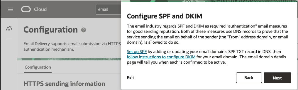 Step 3 assists with Configuration of SPF and DKIM