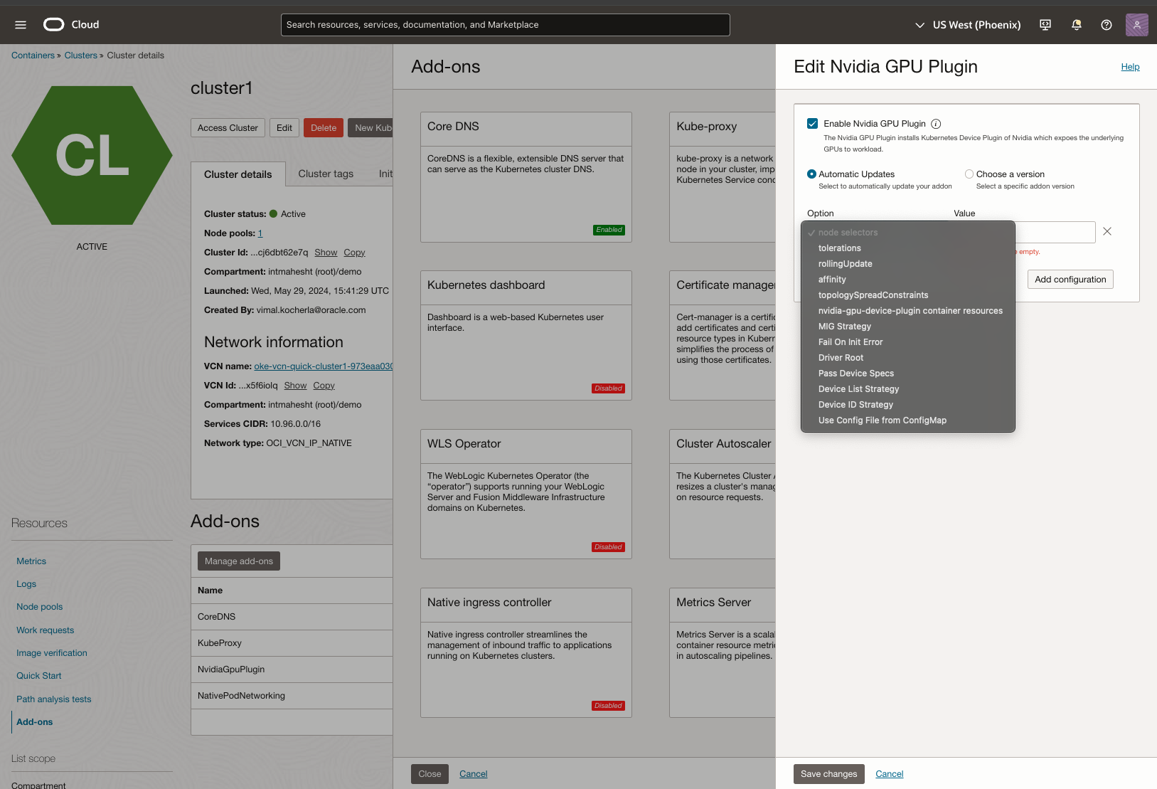 Editing an NVIDIA GPU plugin.