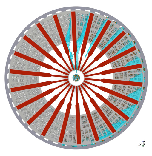 A red and blue dart board

Description automatically generated with low confidence