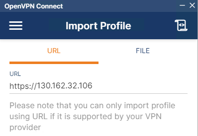 OpenVPN Connect Import Profile