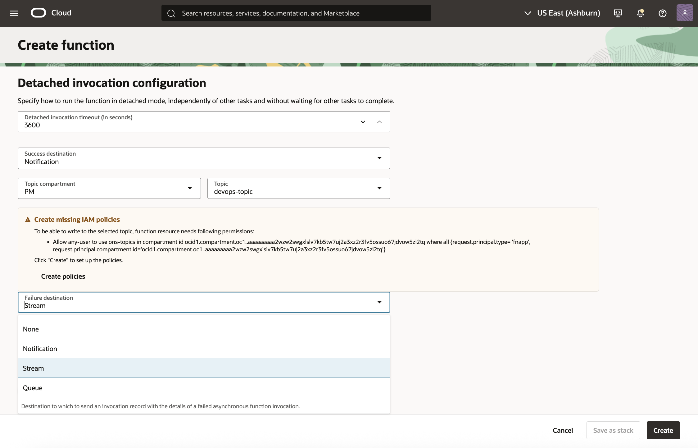Console Configure Response Destination 