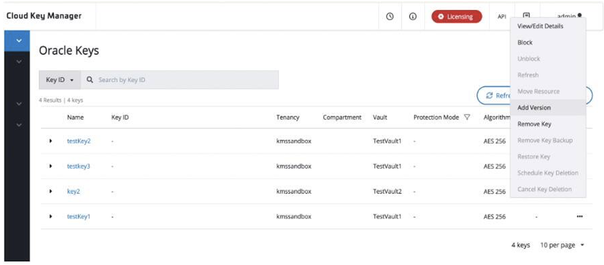 Rotating key references