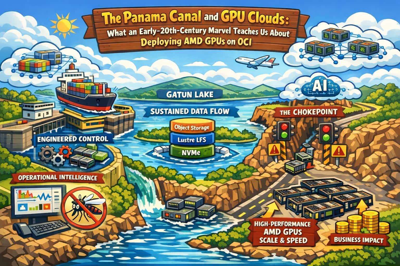 The Panama Canal and GPU Clouds: What an Early-20th-Century Marvel Teaches Us About Deploying AMD GPUs on OCI