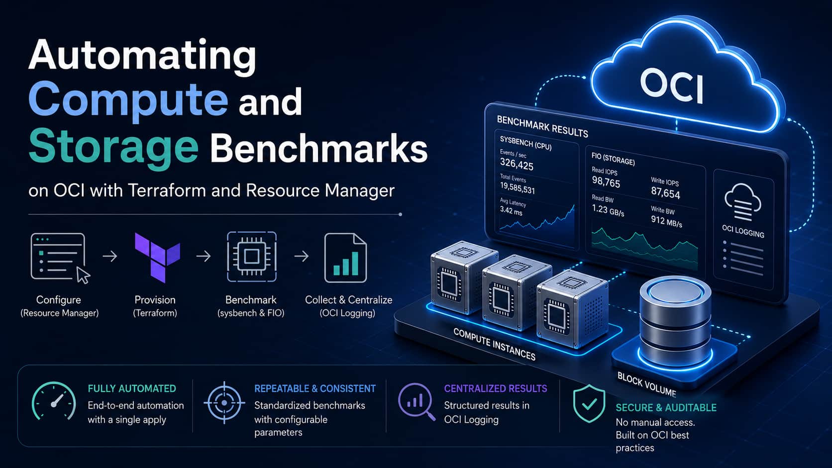 Automating Compute and Storage Benchmarks on OCI with Terraform and Resource Manager