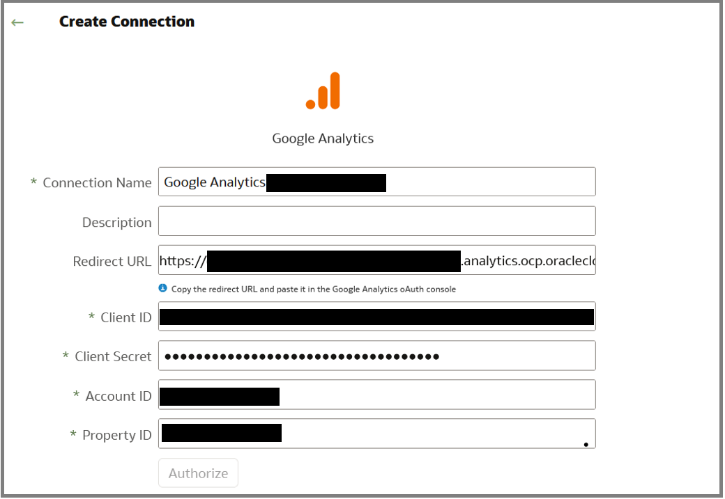 Google for authorization