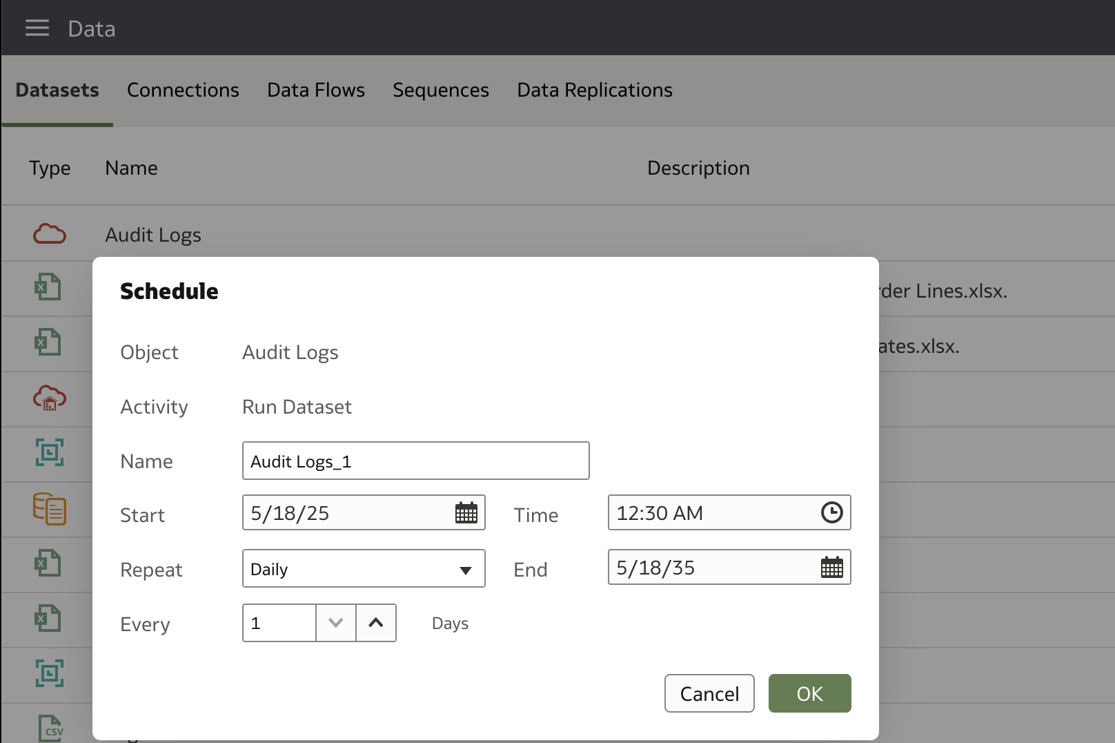 Create Dataset Refresh Schedule