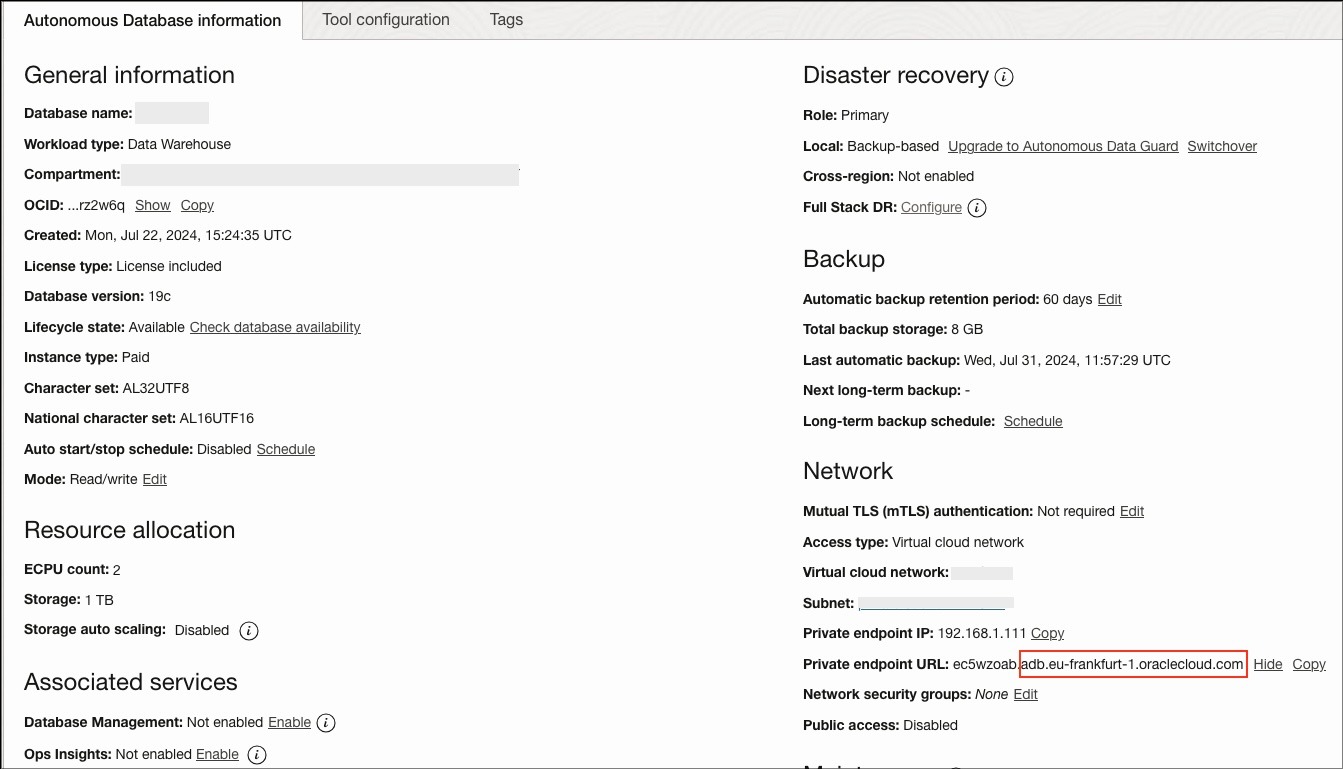Autonomous Data Warehouse