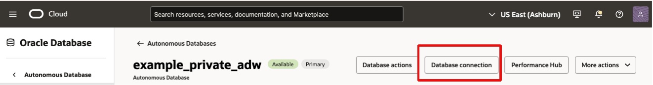 ADW Database Connection