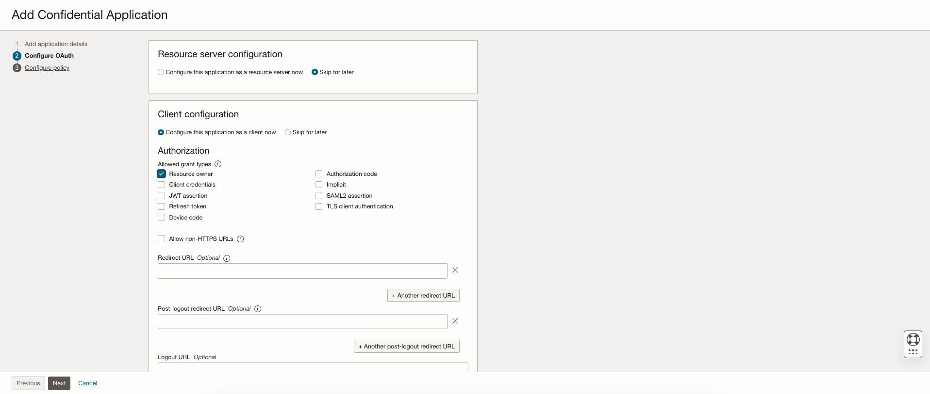 Add Confidential Application Screen 3