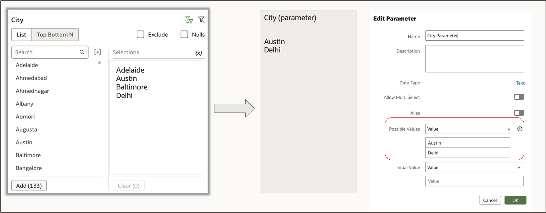 Bind parameter to list filter 3