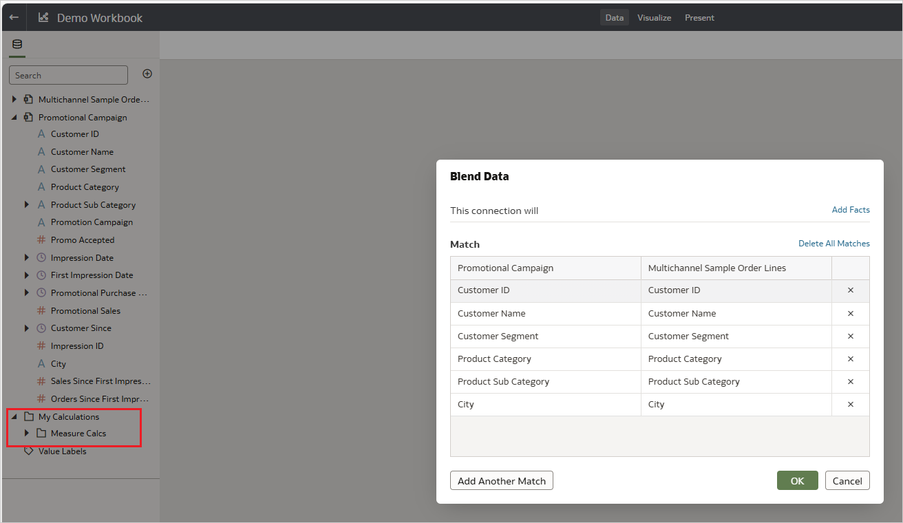 Folder tree for blended datasets