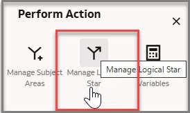 On the Perform Action menu and select Manage Logical Star.