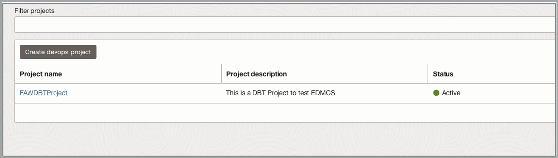 Click the project name link