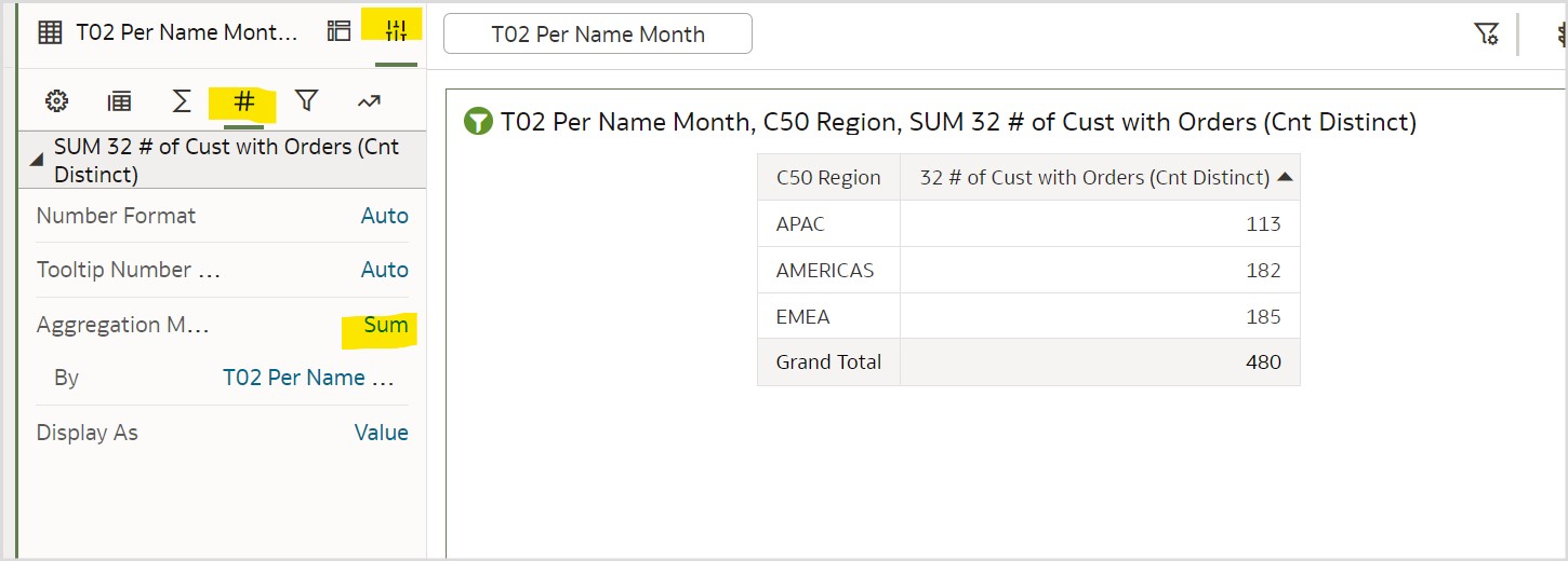 DV Aggregation Control