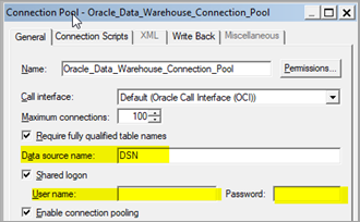 Data source name and Username must be reverted to the factory settings 
