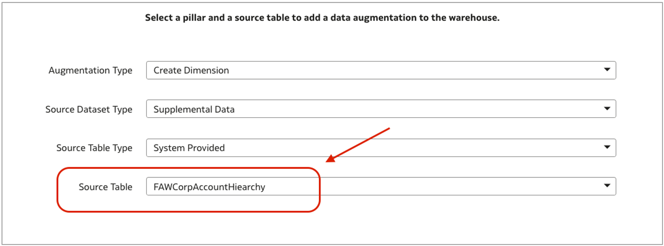 Select Extract name in the Source Table