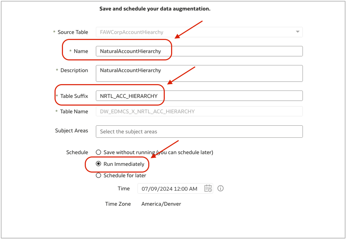 Select Run Immediately