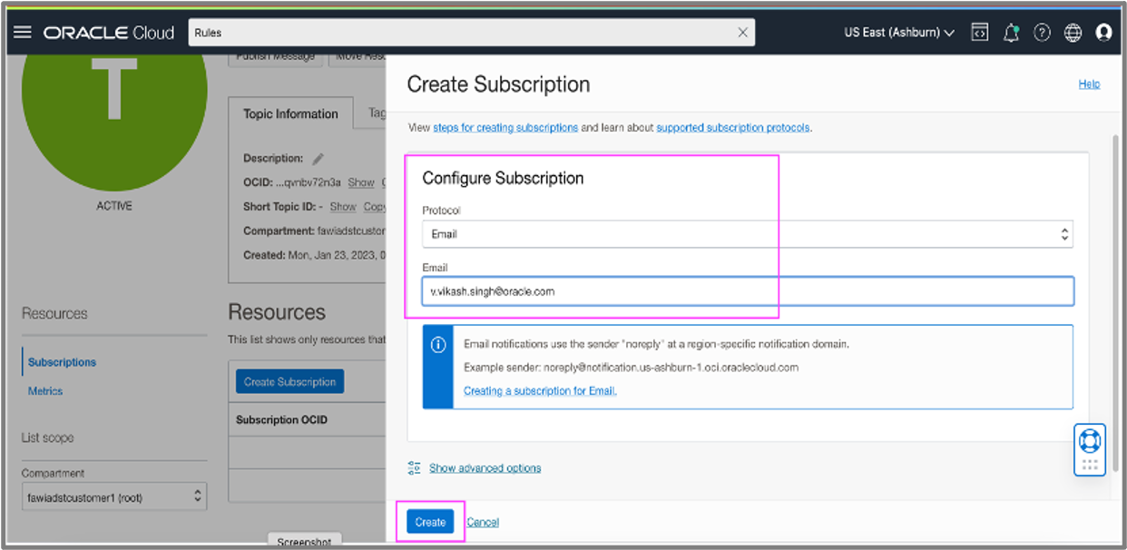 Create Subscription