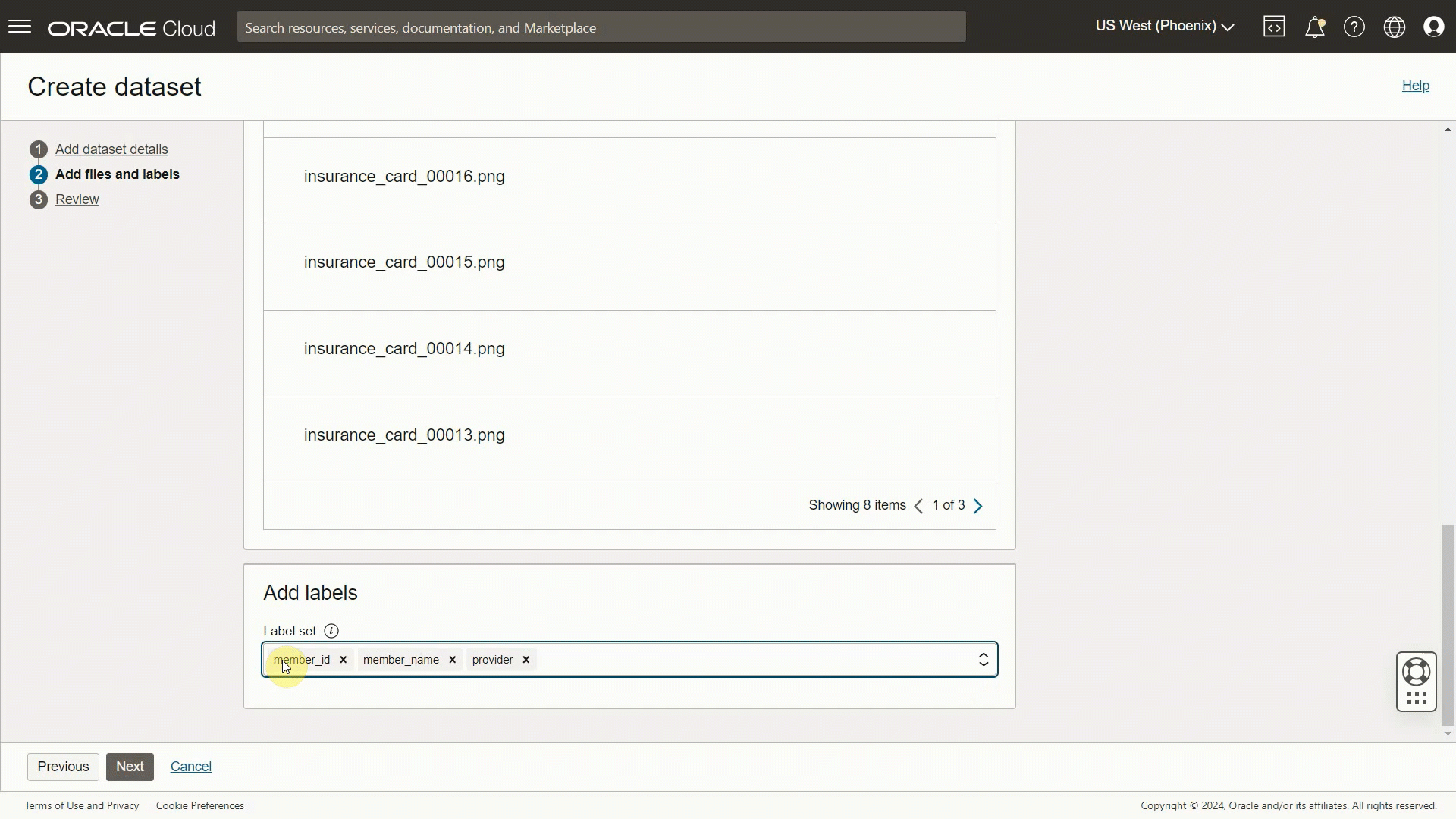 Figure 1: Creating and training a custom Key Value Extraction Document Understanding model in OCI.