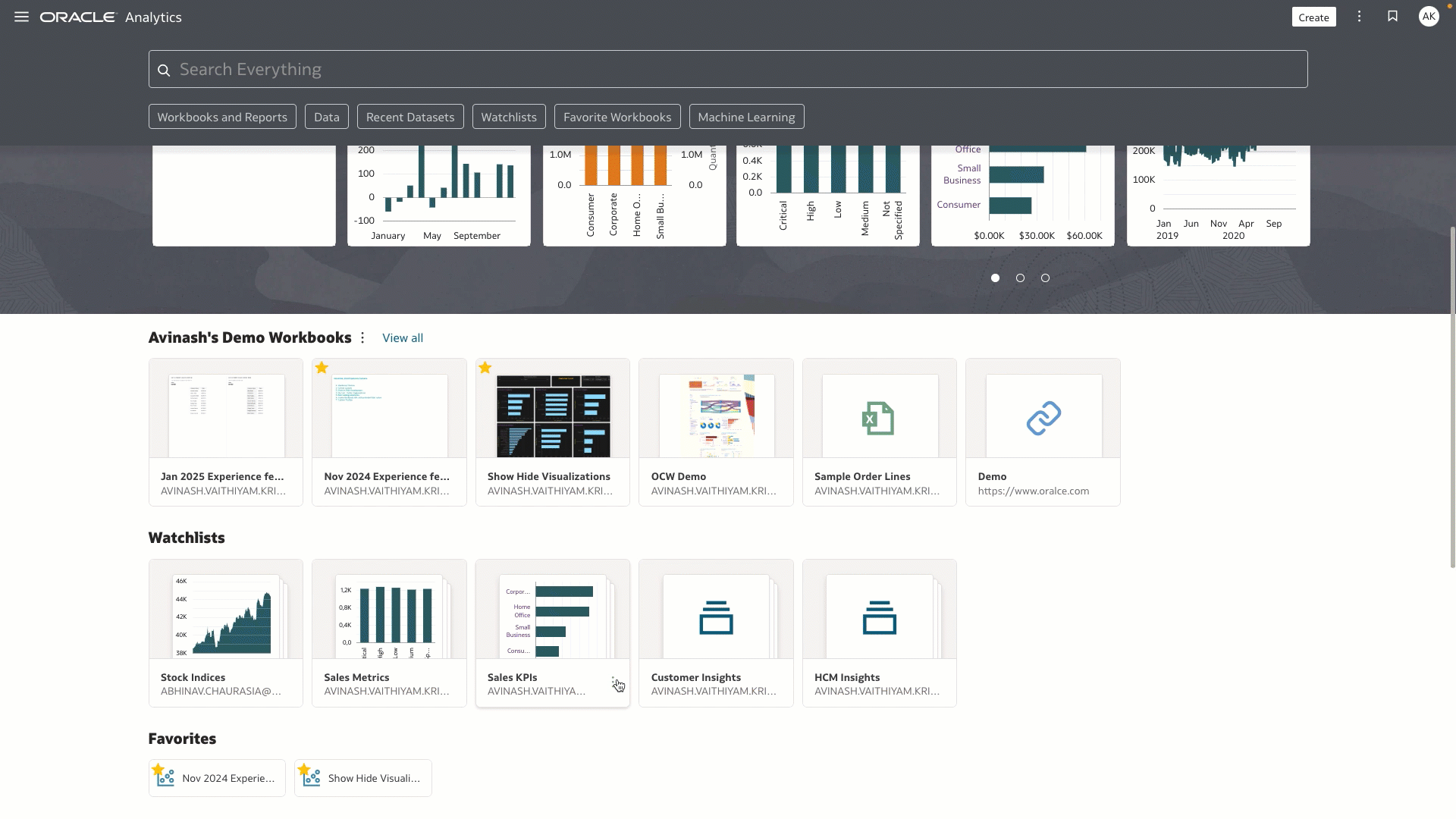 Fig 11 – Easier collaboration with shared custom watchlists direct from the Home Page