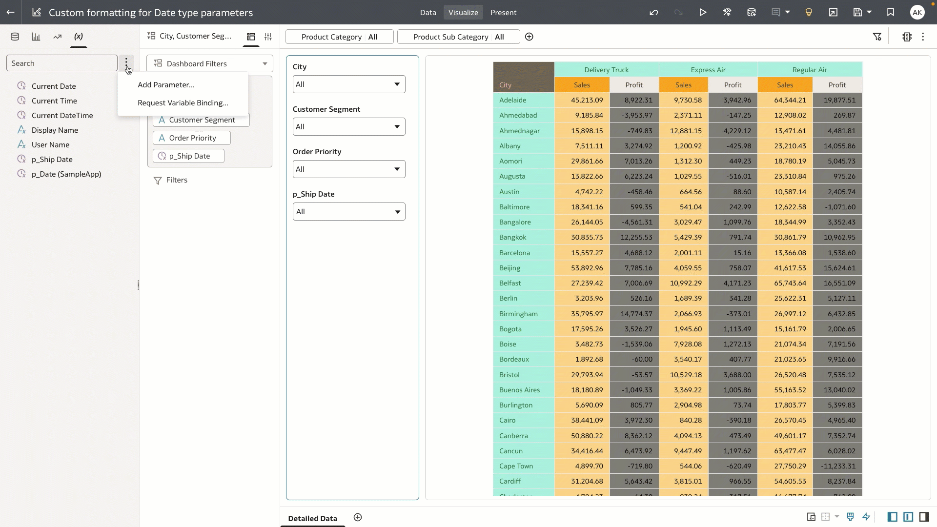Figure 3 - Customize the formatting of Date, Time, or Timestamp data types