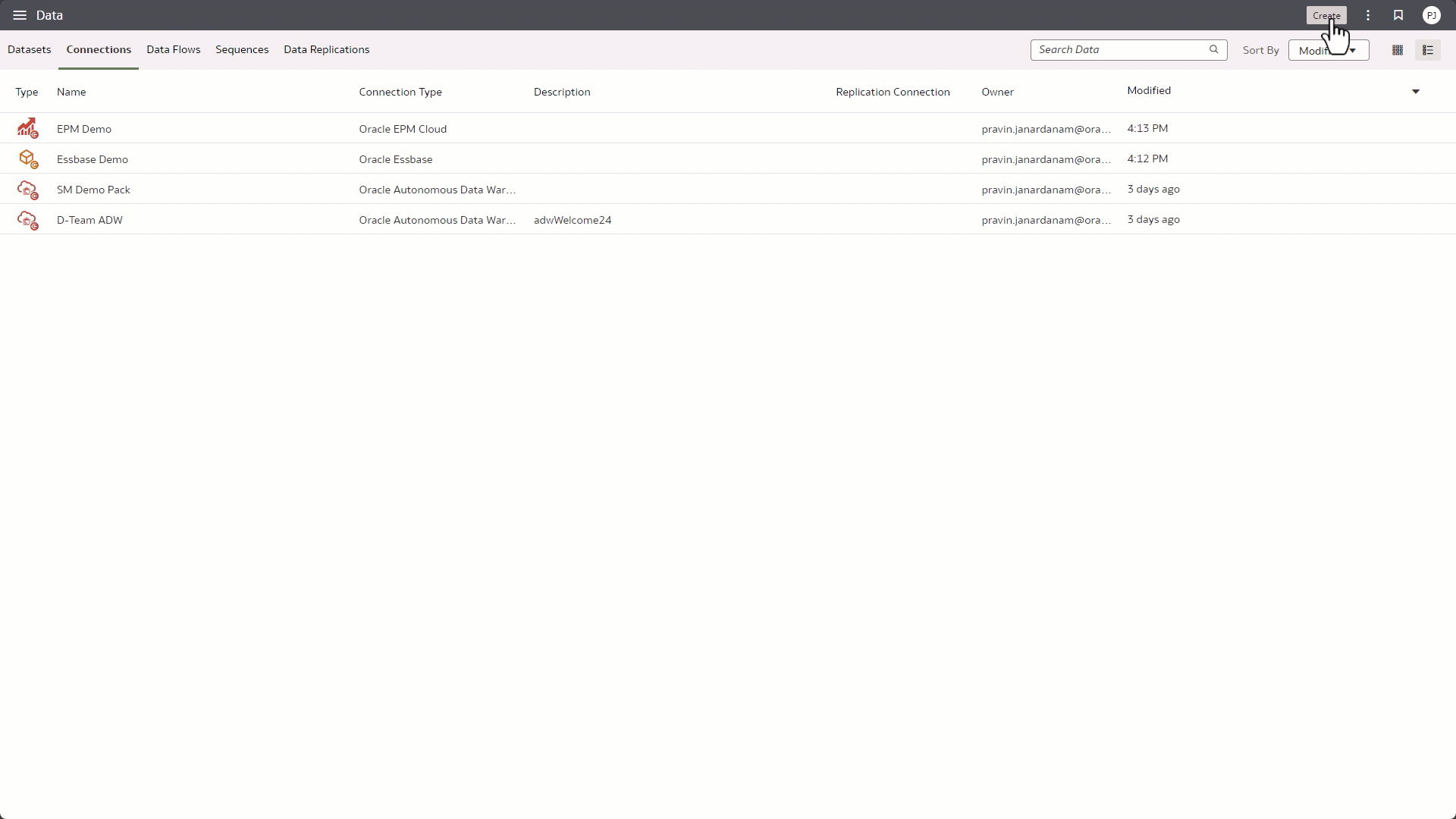 FIG 5 – Swift creation of an Essbase Semantic Model through OAC’s Semantic Modeler