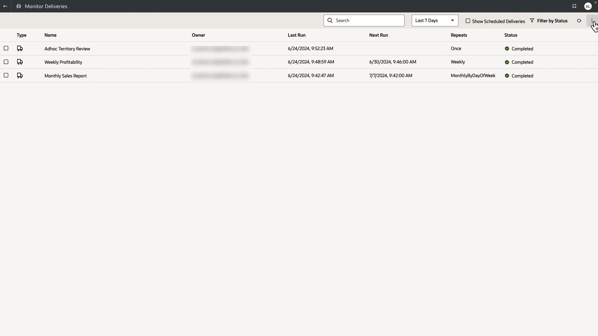 Easy export of email delivery report to CSV