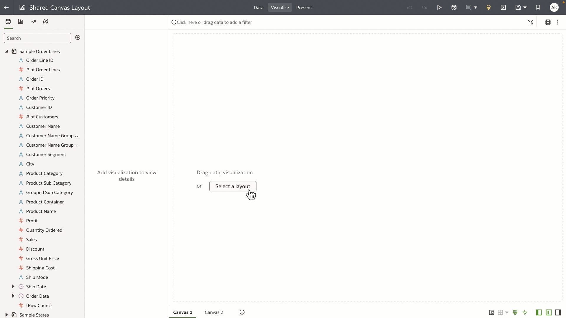 Figure 5: Swift dashboard creation enabled by custom canvas templates and custom watchlists