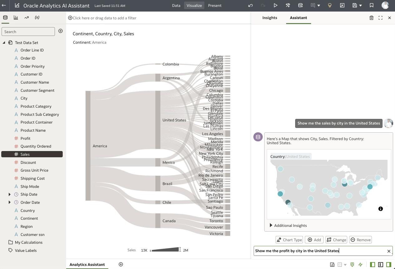 Gen AI Assistant for Oracle Analytics
